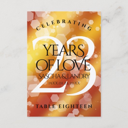 Elegant 23rd Imperial Topaz Wedding Jubileum Bedankkaart (Achterkant)