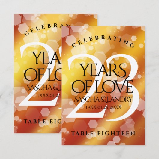 Elegant 23rd Imperial Topaz Wedding Jubileum Bedankkaart (Voorkant / Achterkant)