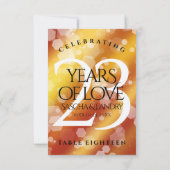 Elegant 23rd Imperial Topaz Wedding Jubileum Bedankkaart (Achterkant)