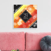 Elegant 23rd Imperial Topaz Wedding Jubileum Canvas Afdruk (Insitu (Woonkamer))