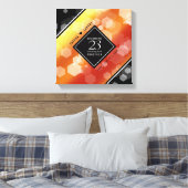 Elegant 23rd Imperial Topaz Wedding Jubileum Canvas Afdruk (Insitu (Slaapkamer))
