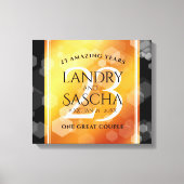 Elegant 23rd Imperial Topaz Wedding Jubileum Canvas Afdruk (Voorkant)