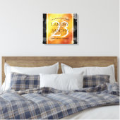 Elegant 23rd Imperial Topaz Wedding Jubileum Canvas Afdruk (Insitu (Slaapkamer))