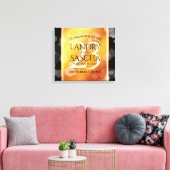 Elegant 23rd Imperial Topaz Wedding Jubileum Canvas Afdruk (Insitu (Woonkamer))