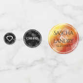 Elegant 23rd Imperial Topaz Wedding Jubileum Confetti (Achterkanten)