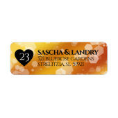 Elegant 23rd Imperial Topaz Wedding Jubileum Etiket (Voorkant)