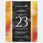 Elegant 23rd Imperial Topaz Wedding Jubileum Fleece Deken (Voorkant)