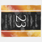 Elegant 23rd Imperial Topaz Wedding Jubileum Fleece Deken (Voorkant (Horizontaal))