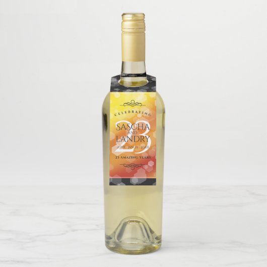 Elegant 23rd Imperial Topaz Wedding Jubileum Flessenhanger (Op fles)