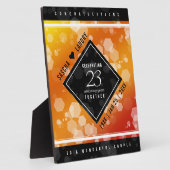 Elegant 23rd Imperial Topaz Wedding Jubileum Fotoplaat (Zijkant)