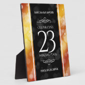 Elegant 23rd Imperial Topaz Wedding Jubileum Fotoplaat (Zijkant)