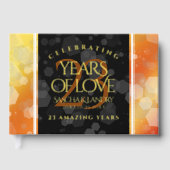 Elegant 23rd Imperial Topaz Wedding Jubileum Gastenboek (Voorkant)