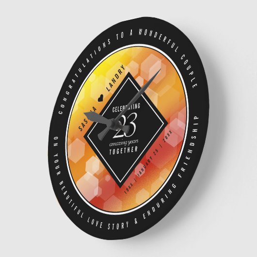 Elegant 23rd Imperial Topaz Wedding Jubileum Grote Klok (Hoek)