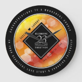 Elegant 23rd Imperial Topaz Wedding Jubileum Grote Klok (Voorkant)