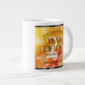 Elegant 23rd Imperial Topaz Wedding Jubileum Grote Koffiekop (Voorkant rechts)