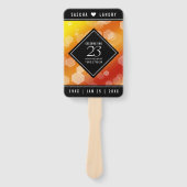 Elegant 23rd Imperial Topaz Wedding Jubileum Handwaaier (Voorkant)