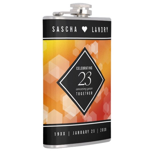 Elegant 23rd Imperial Topaz Wedding Jubileum Heupfles (Rechts)