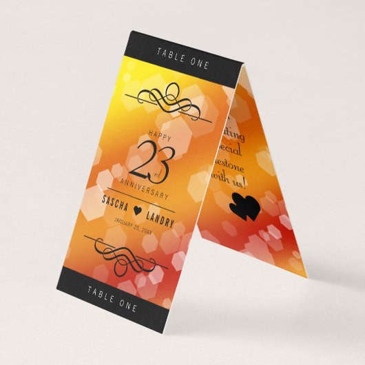 Elegant 23rd Imperial Topaz Wedding Jubileum Kaart (Voorkant)