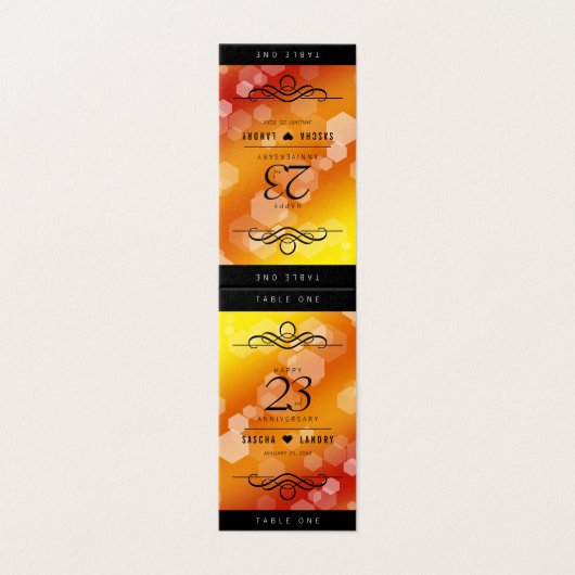 Elegant 23rd Imperial Topaz Wedding Jubileum Kaart (Buitenkant ongevouwen)