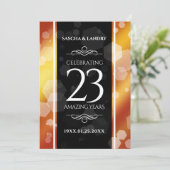 Elegant 23rd Imperial Topaz Wedding Jubileum Kaart (Staand voorkant)