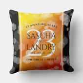 Elegant 23rd Imperial Topaz Wedding Jubileum Kussen (Achterkant)