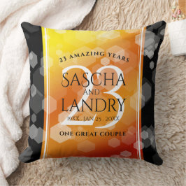 Elegant 23rd Imperial Topaz Wedding Jubileum Kussen