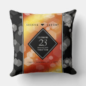 Elegant 23rd Imperial Topaz Wedding Jubileum Kussen (Achterkant)