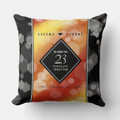 Elegant 23rd Imperial Topaz Wedding Jubileum Kussen (Voorkant)