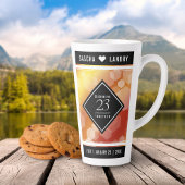 Elegant 23rd Imperial Topaz Wedding Jubileum Latte Mok