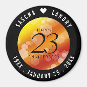 Elegant 23rd Imperial Topaz Wedding Jubileum Magneet (Voorkant)