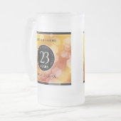 Elegant 23rd Imperial Topaz Wedding Jubileum Matglas Bierpul (Voorkant links)