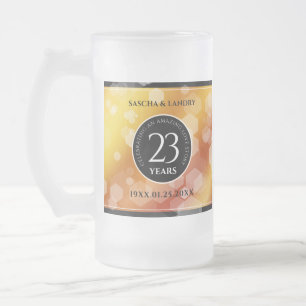 Elegant 23rd Imperial Topaz Wedding Jubileum Matglas Bierpul