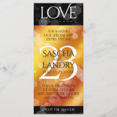 Elegant 23rd Imperial Topaz Wedding Jubileum Menu (Achterkant)