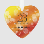 Elegant 23rd Imperial Topaz Wedding Jubileum Ornament (voorkant)