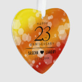 Elegant 23rd Imperial Topaz Wedding Jubileum Ornament (voorkant)