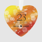 Elegant 23rd Imperial Topaz Wedding Jubileum Ornament (achterkant)