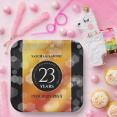 Elegant 23rd Imperial Topaz Wedding Jubileum Papieren Bordje (Feest)