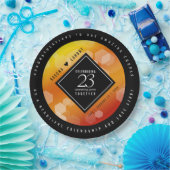 Elegant 23rd Imperial Topaz Wedding Jubileum Papieren Bordje (Feest)