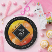 Elegant 23rd Imperial Topaz Wedding Jubileum Papieren Bordje (Feest)