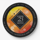 Elegant 23rd Imperial Topaz Wedding Jubileum Papieren Bordje (Voorkant)