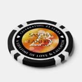 Elegant 23rd Imperial Topaz Wedding Jubileum Poker Chips (Enkel)