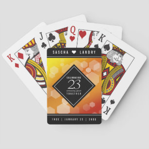 Elegant 23rd Imperial Topaz Wedding Jubileum Pokerkaarten