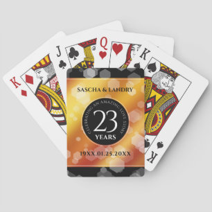 Elegant 23rd Imperial Topaz Wedding Jubileum Pokerkaarten