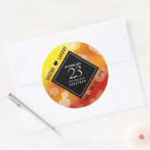 Elegant 23rd Imperial Topaz Wedding Jubileum Ronde Sticker (Envelop)