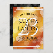 Elegant 23rd Imperial Topaz Wedding Jubileum Sa Save The Date (Voorkant / Achterkant)