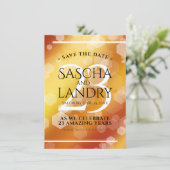 Elegant 23rd Imperial Topaz Wedding Jubileum Sa Save The Date (Staand voorkant)