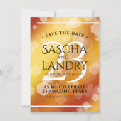 Elegant 23rd Imperial Topaz Wedding Jubileum Sa Save The Date (Voorkant)