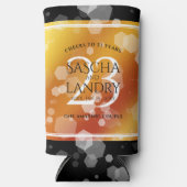 Elegant 23rd Imperial Topaz Wedding Jubileum Seltzer Blikjeskoeler (Voorkant)