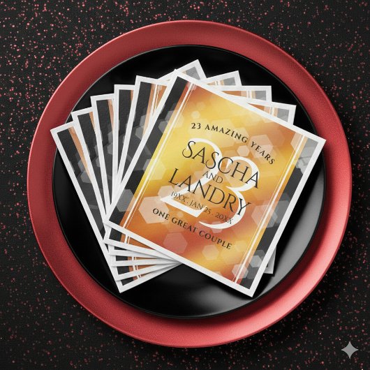 Elegant 23rd Imperial Topaz Wedding Jubileum Servet