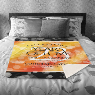 Elegant 23rd Imperial Topaz Wedding Jubileum Sherpa Deken